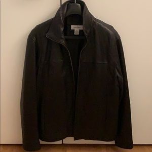 Men’s Calvin Klein Black Leather Jacket size M